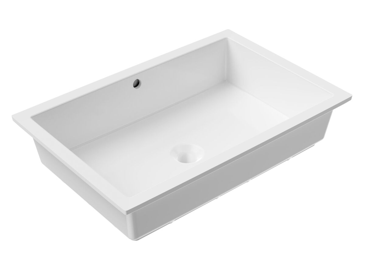 reece Kado Lux Rectangle Under Counter Basin 600mm x 400mm Overflow White reece Kado Lux Rectangle Under Counter Basin 600mm x 400mm Overflow White
