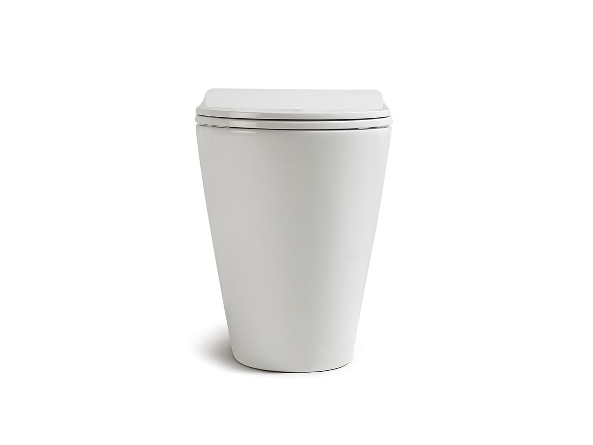 Reece Kado Lux Rimless Plus Back To Wall Overheight Pan With Soft Close Quick Release Thin Seat White (4 Star)