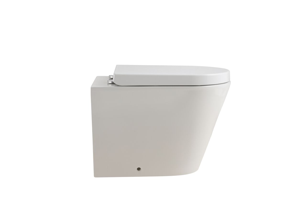 Reece Kado Lux Rimless Plus Back To Wall Pan With Soft Close Quick Release White (4 Star)