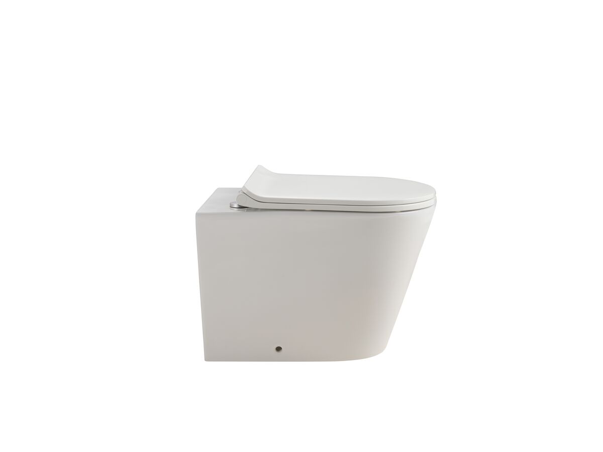 Reece Kado Lux Rimless Plus Back To Wall Pan With Soft Close Quick Release Thin Seat White (4 Star)