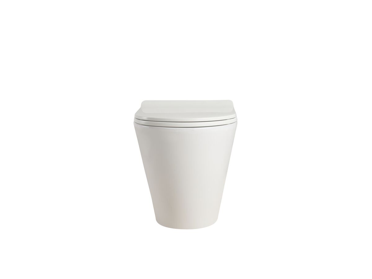 Reece Kado Lux Rimless Plus Back To Wall Pan With Soft Close Quick Release Thin Seat White (4 Star)