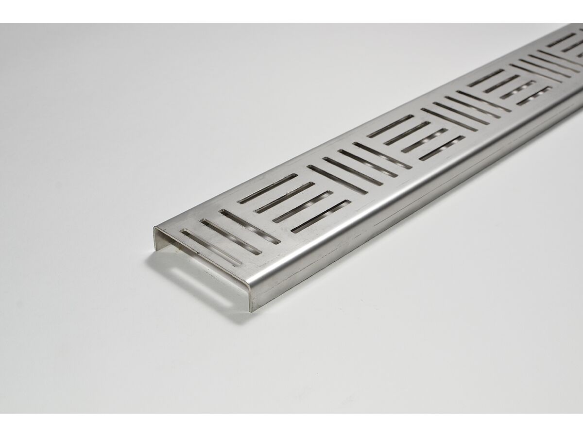 reece Kado Lux Shower Channel Welded Ends Centre Outlet Satin 900mm