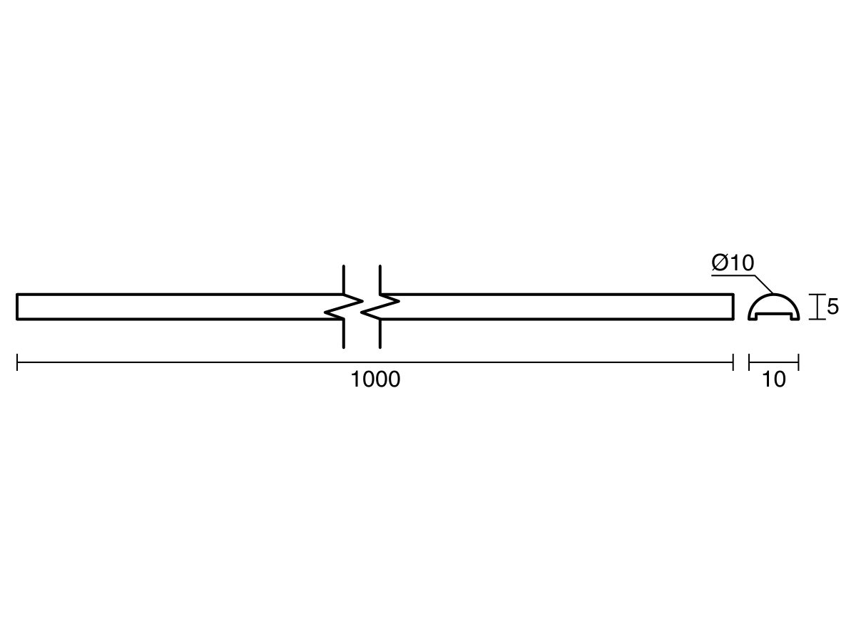 Reece Kado Lux Shower Screen Water Bar 1000mm Chrome