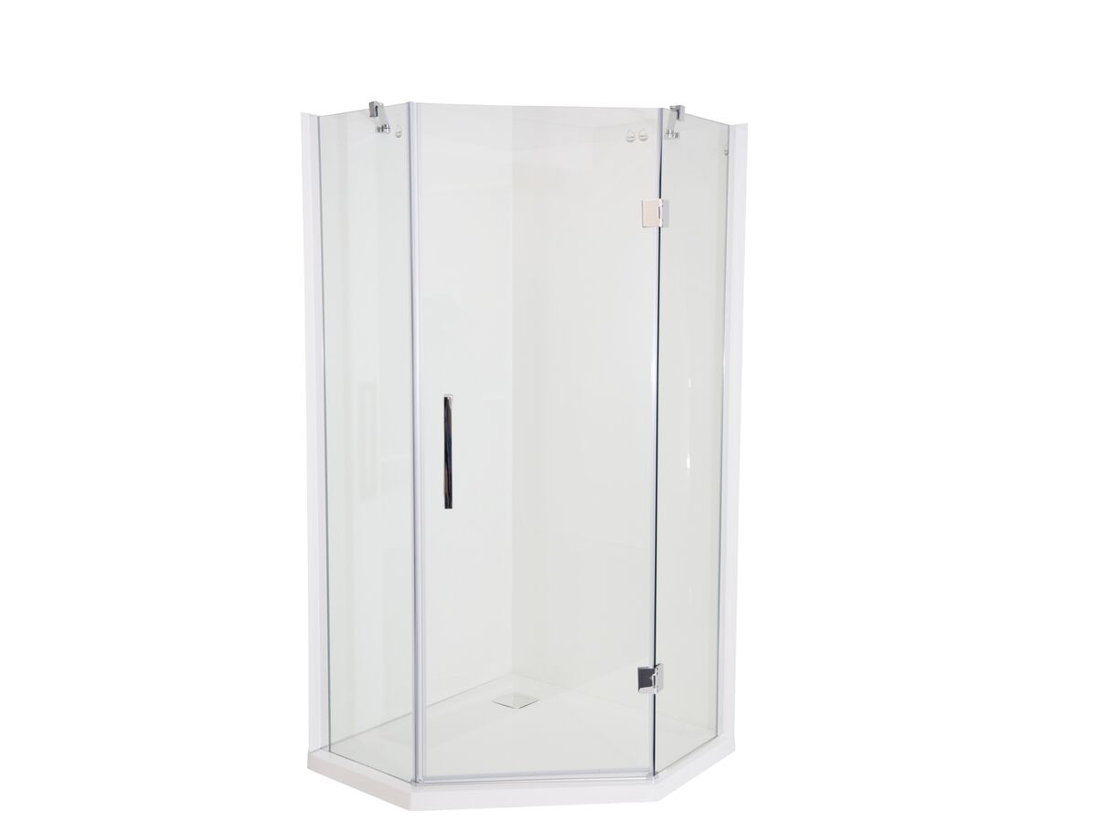 reece Kado Lux Shower System Angled 1000mm x 1000mm Rear Outlet Chrome