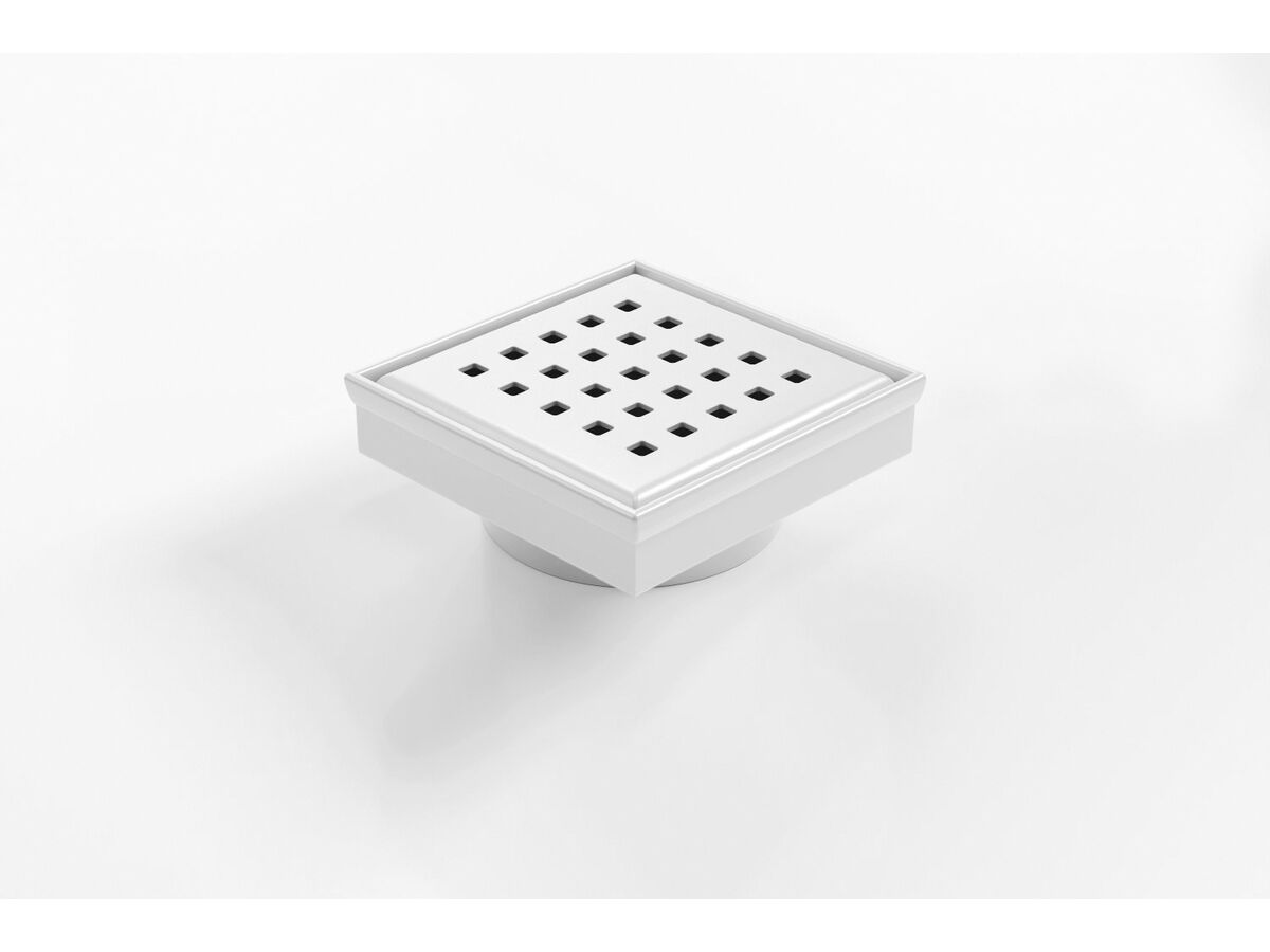 reece Kado Lux Square Floor Waste 97mm DN80 Matte White