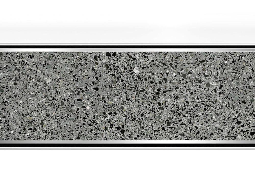 Reece Kado Lux Tile Insert Channel Welded Ends Centre Outlet Satin 1000mm
