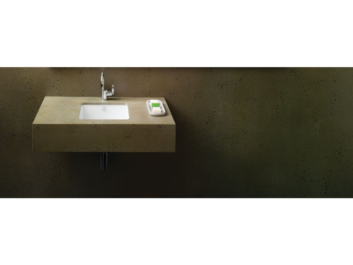Reece Kado Lux Under Counter Basin No Taphole 425mm With Overflow White