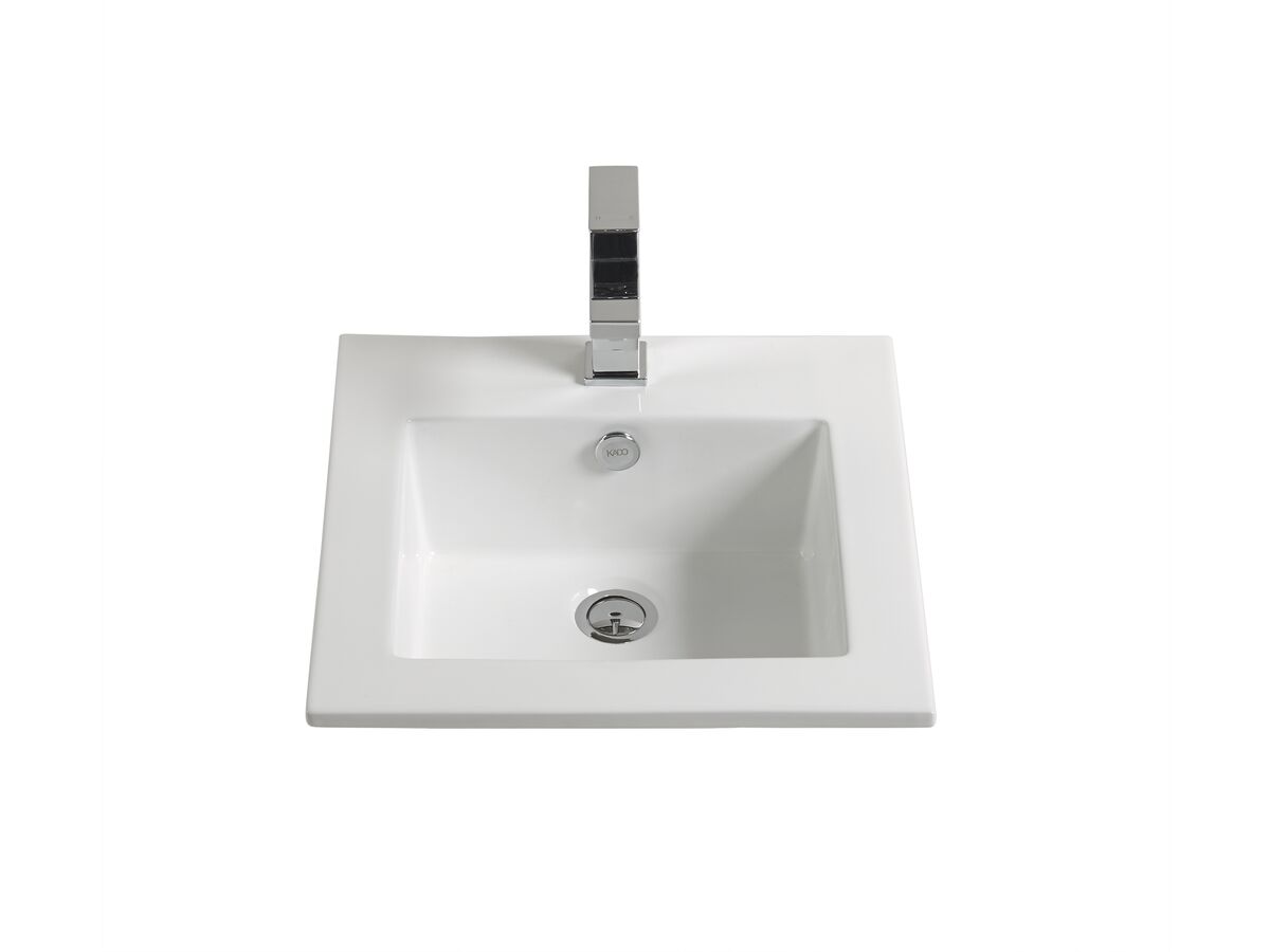 Reece Kado Lux Vanity Basin 1 Taphole 415mm With Overflow White