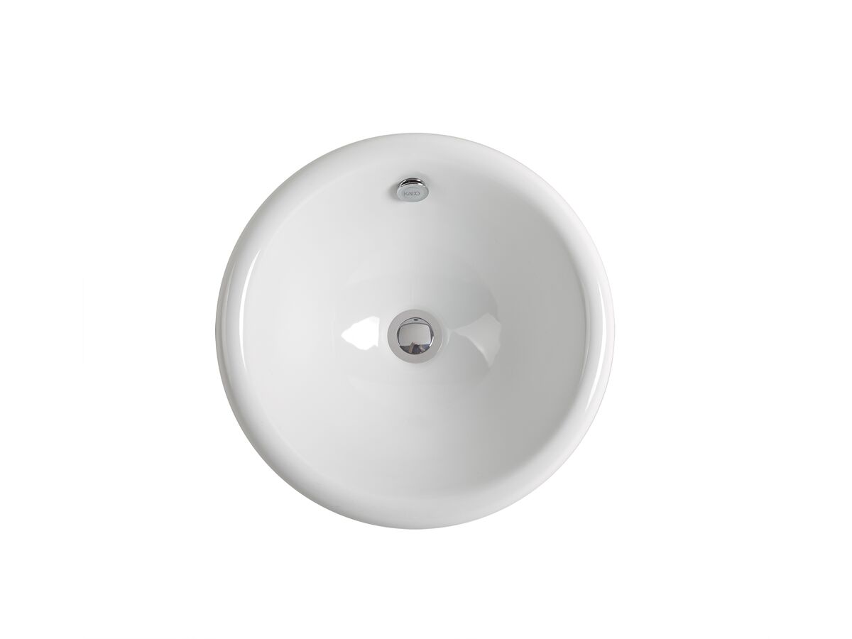 Reece Kado Lux Vanity Basin 400mm White No Taphole With Overflow