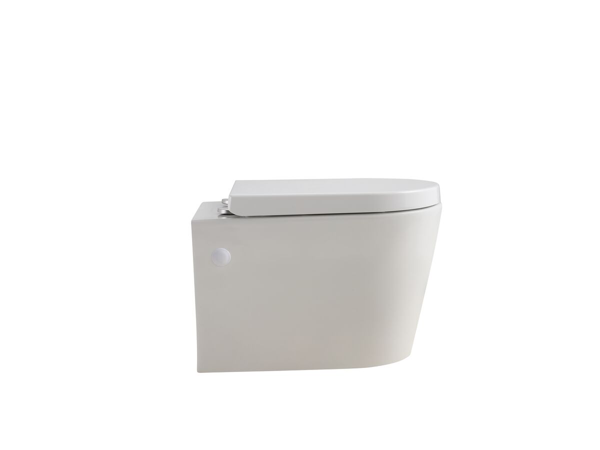 Reece Kado Lux Wall Hung Rimless Pan With Soft Close Quick Release Seat White (4 Star)