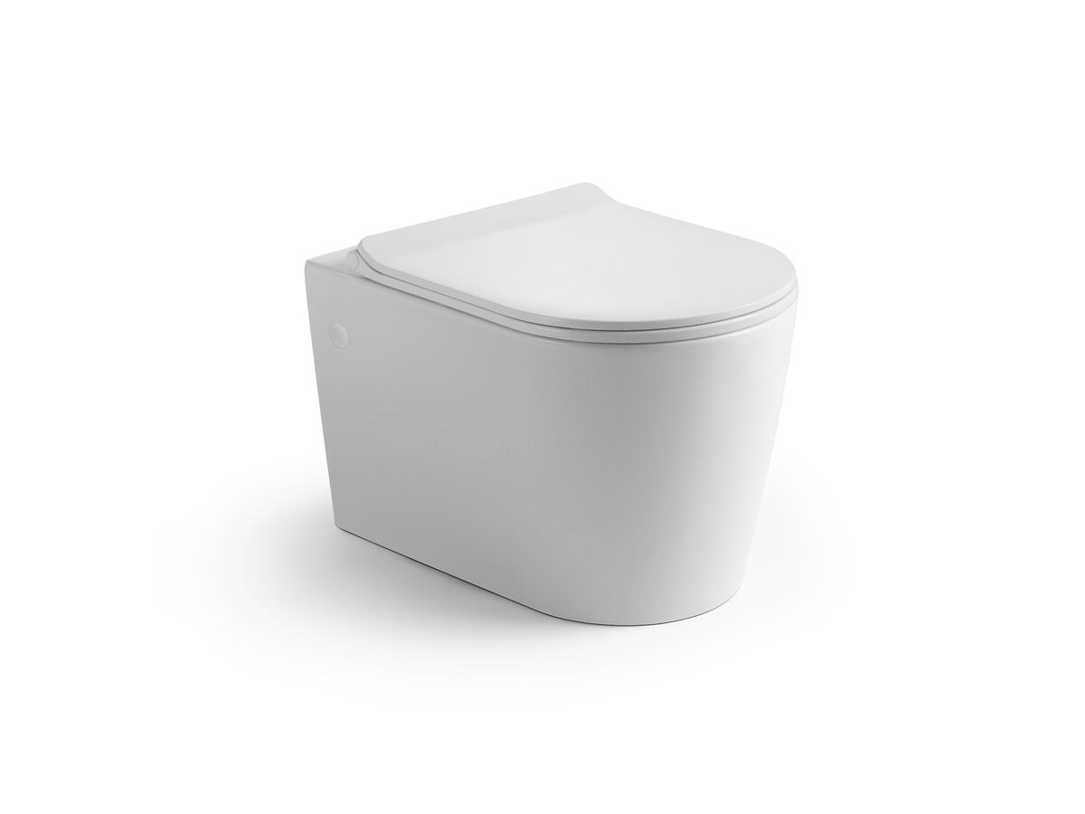 reece Kado Lux Wall Hung Rimless Pan with Thin Soft Close Quick Release Seat White (4 Star)