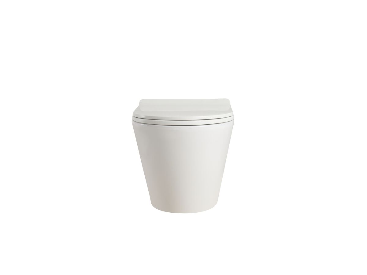 Reece Kado Lux Wall Hung Rimless Plus Pan With Soft Close Quick Release Thin Seat White (4 Star)