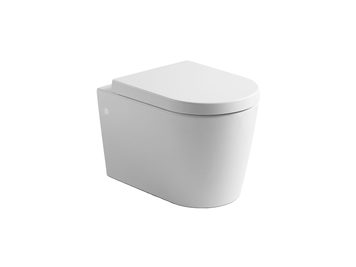 reece Kado Lux Wall Hung Rimless Plus Pan with Soft Close Quick Release Seat White (4 Star)