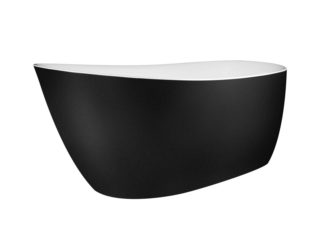 reece Kado Neue Freestanding Bath 1730 x 780 x 730mm Matte White/Matte Black