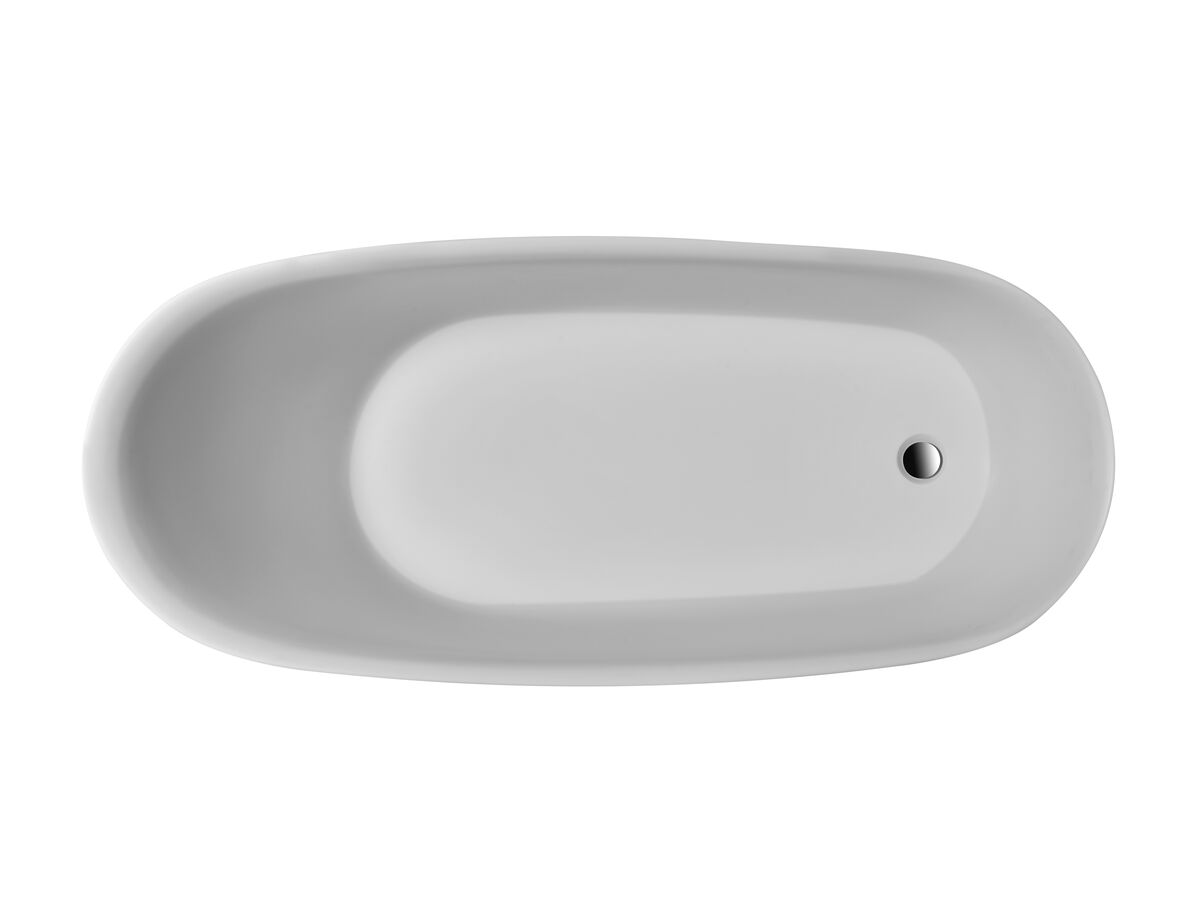 Reece Kado Neue Freestanding Bath 1730 X 780 X 730mm Matte White/Matte Black