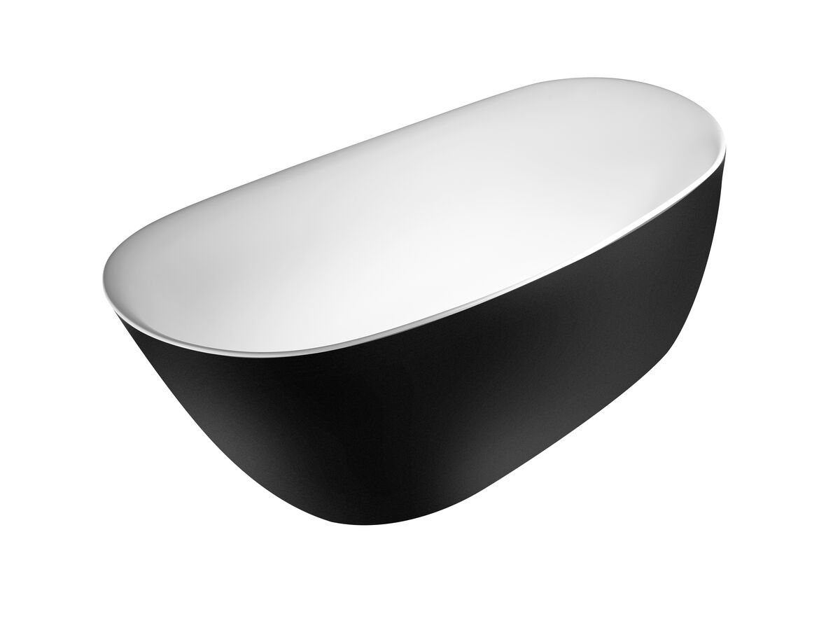 Reece Kado Neue Freestanding Bath 1730 X 780 X 730mm Matte White/Matte Black