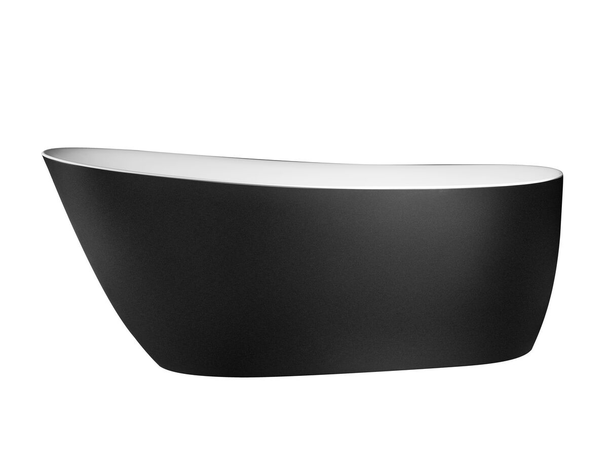 Reece Kado Neue Freestanding Bath 1730 X 780 X 730mm Matte White/Matte Black