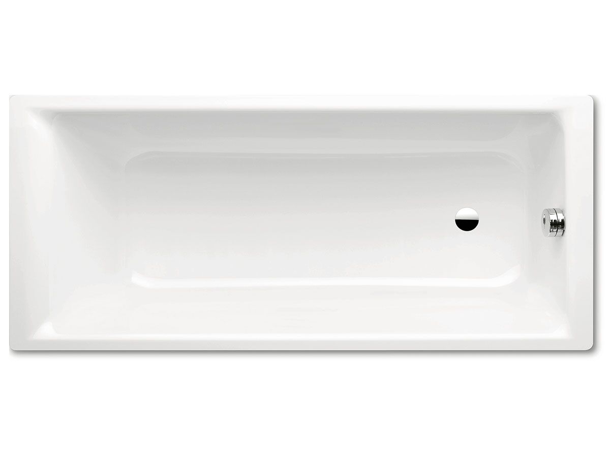 reece Kaldewei Puro Inset Bath with Overflow 1800mm x 800mm White and Chrome