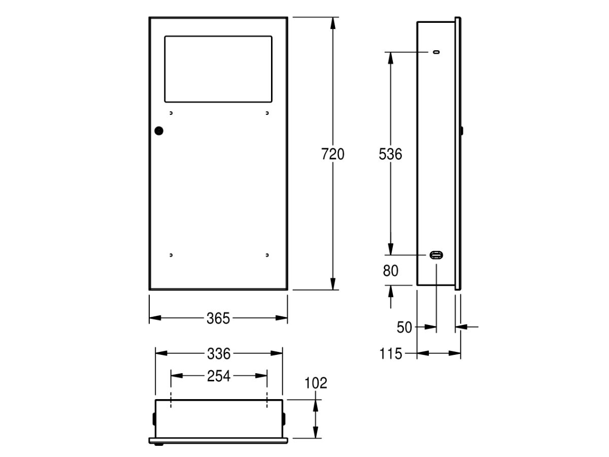 Reece KWC Commercial Recessed Waste Receptacle Stainless Steel