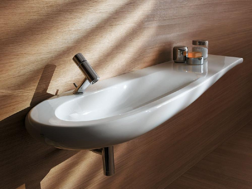 Reece LAUFEN Alessi One Wall Basin Left Hand Basin With Fixing 1 Taphole 1600mm White