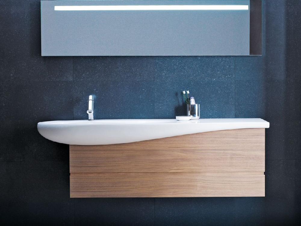 Reece LAUFEN Alessi One Wall Basin Left Hand Basin With Fixing 1 Taphole 1600mm White