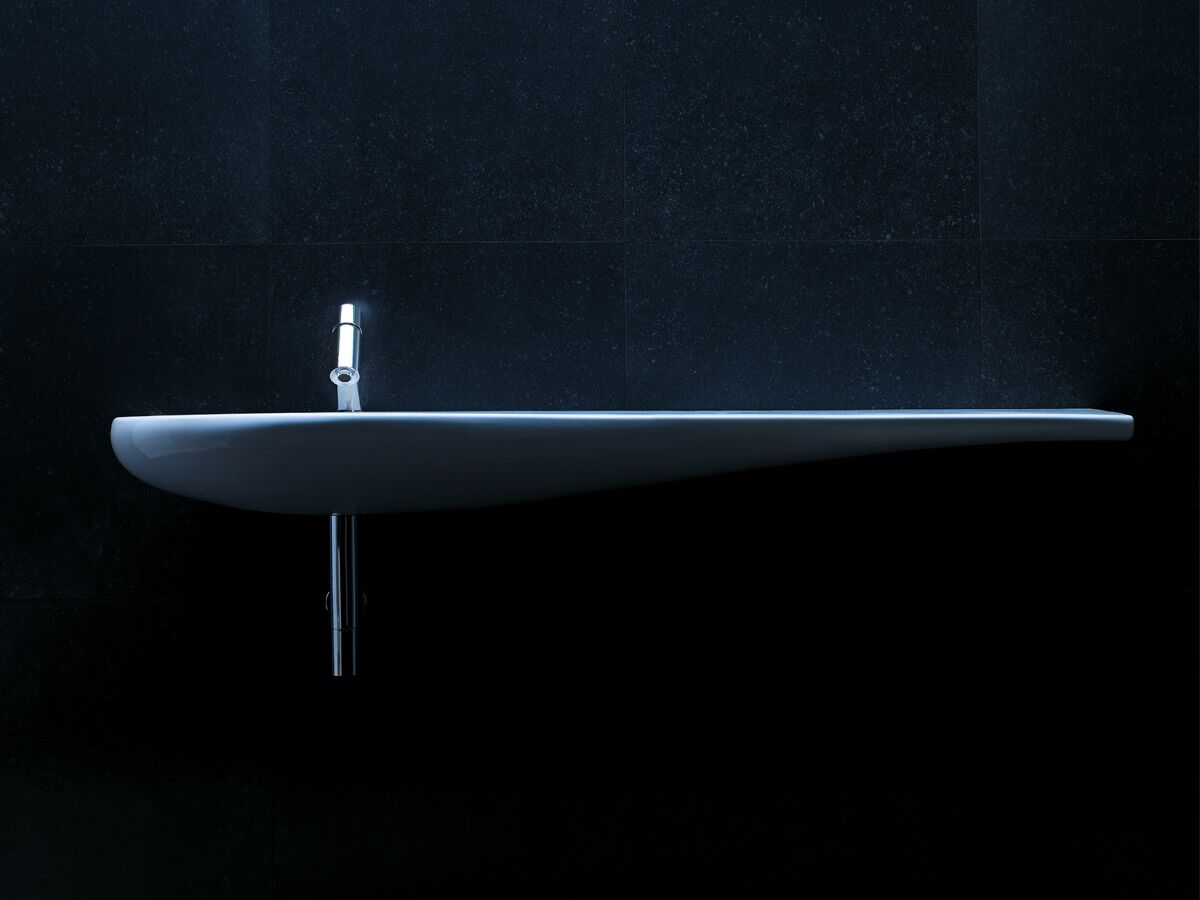 Reece LAUFEN Alessi One Wall Basin Left Hand Basin With Fixing 1 Taphole 1600mm White