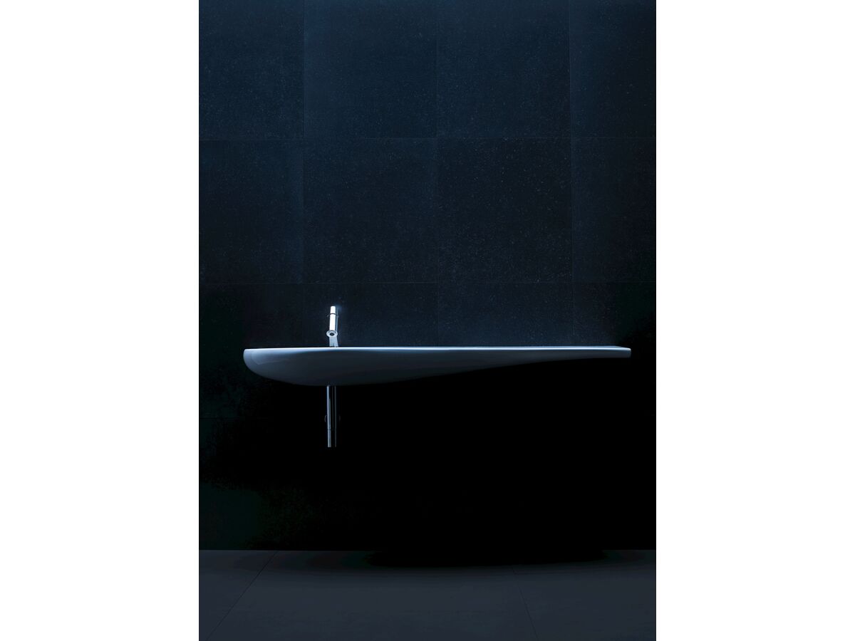 Reece LAUFEN Alessi One Wall Basin Left Hand Bowl 1600 1 Taphole White
