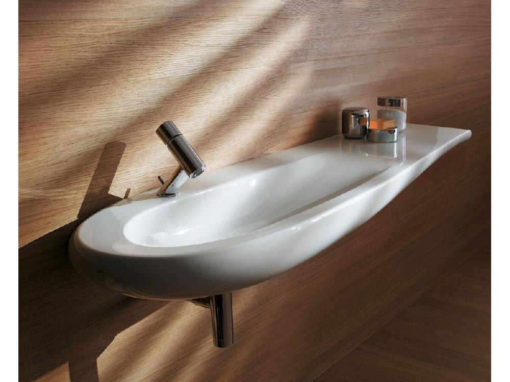 Reece LAUFEN Alessi One Wall Basin Left Hand Bowl 1600 1 Taphole White