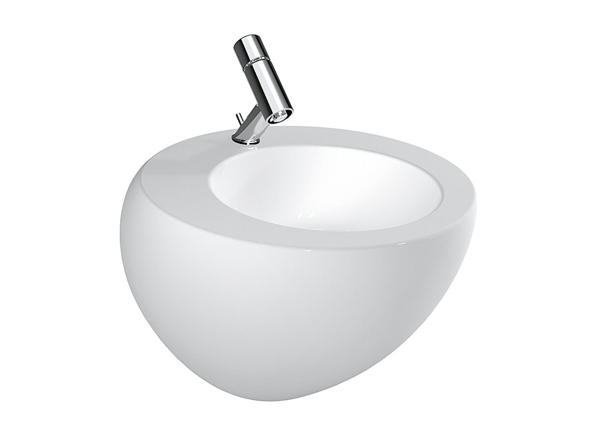 reece LAUFEN Alessi One Wall Basin with Fixing 520mm x 525mm 1 Tap Hole White