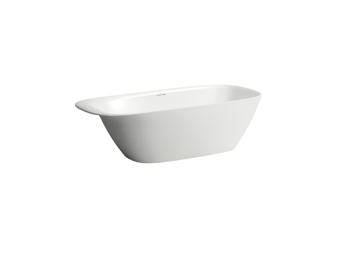 reece LAUFEN Ino Freestanding Bath with Shelf and Overflow 1800 x 800 Sentec White