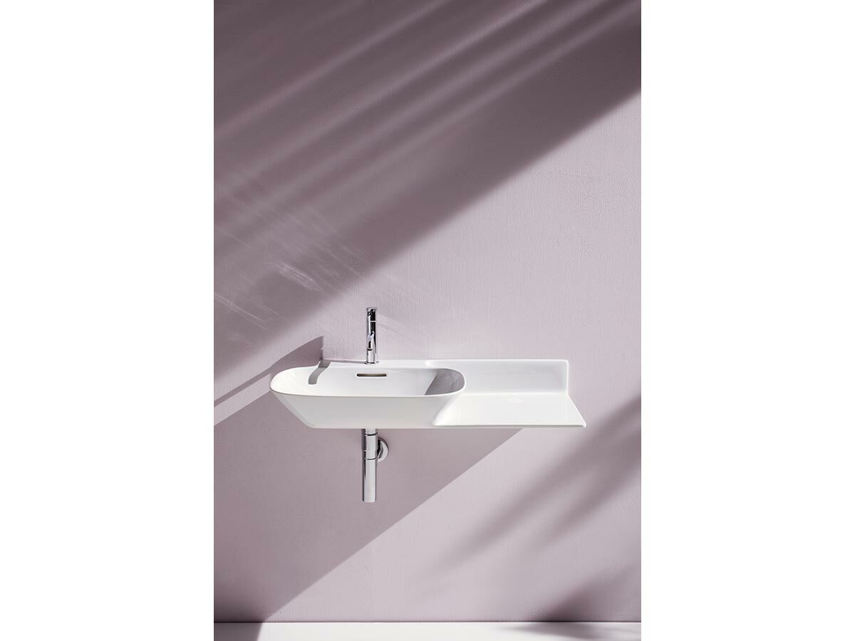 Reece LAUFEN Ino Wall Basin With Shelf Left Hand Bowl With Fixing Bolts & Overflow 1 Taphole 900mm White