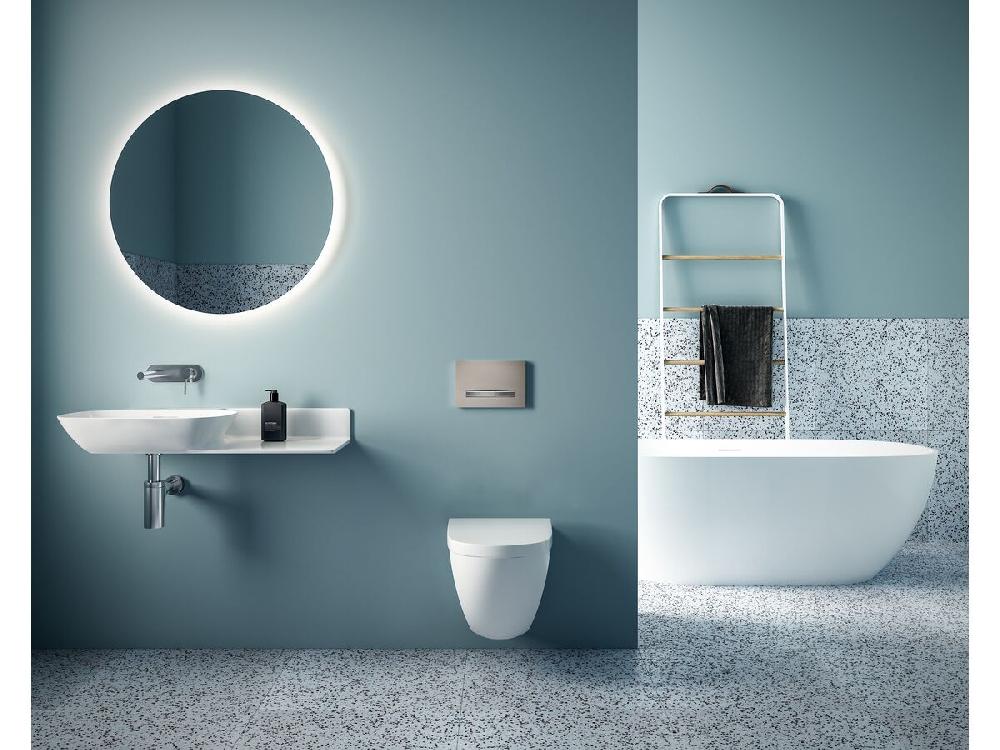 Reece LAUFEN Ino Wall Basin With Shelf Left Hand Bowl With Fixing Bolts & Overflow No Taphole 900mm White