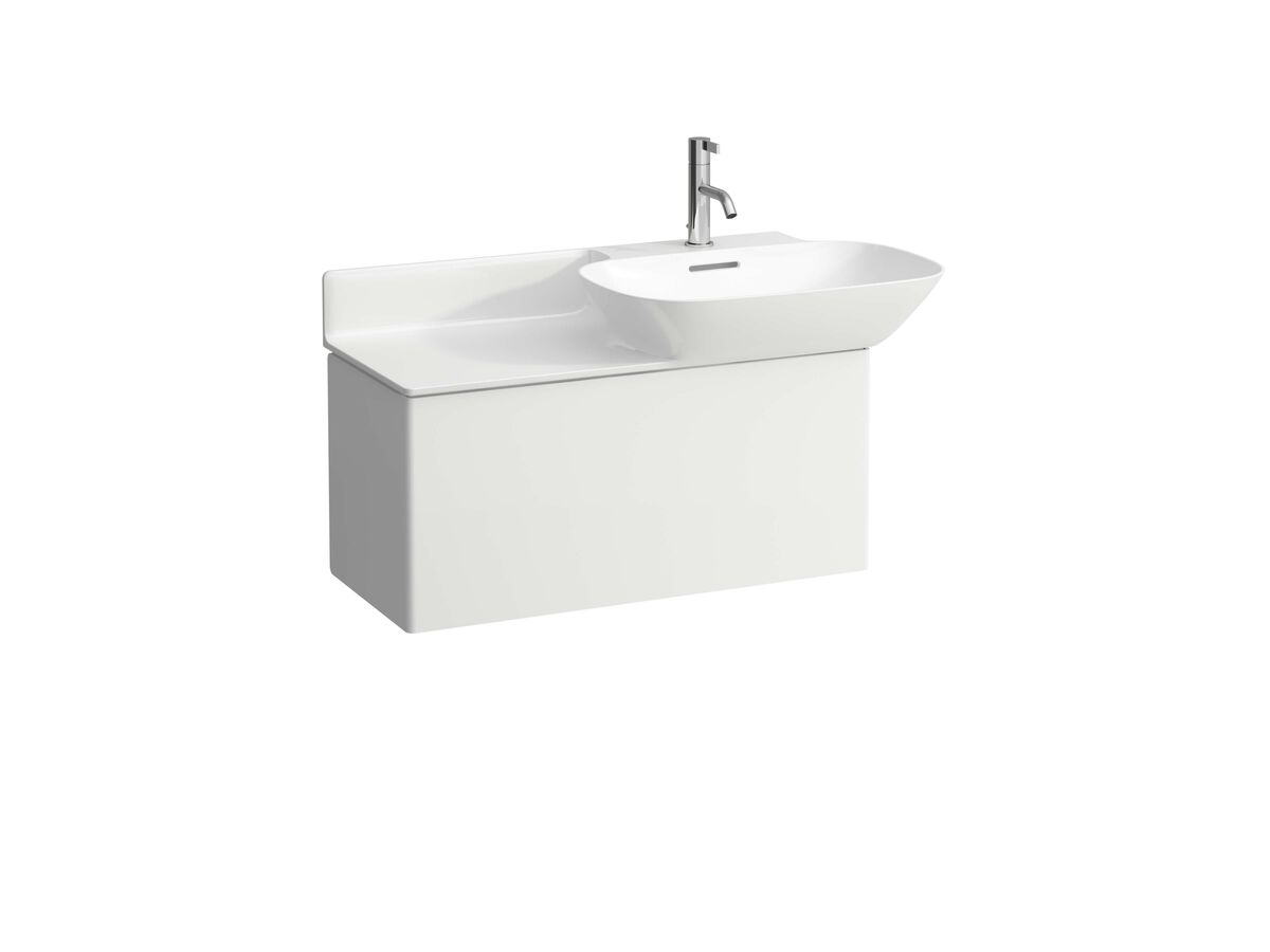Reece LAUFEN Ino Wall Basin With Shelf Right Hand Bowl With Fixing Bolts & Overflow 1 Taphole 900mm White