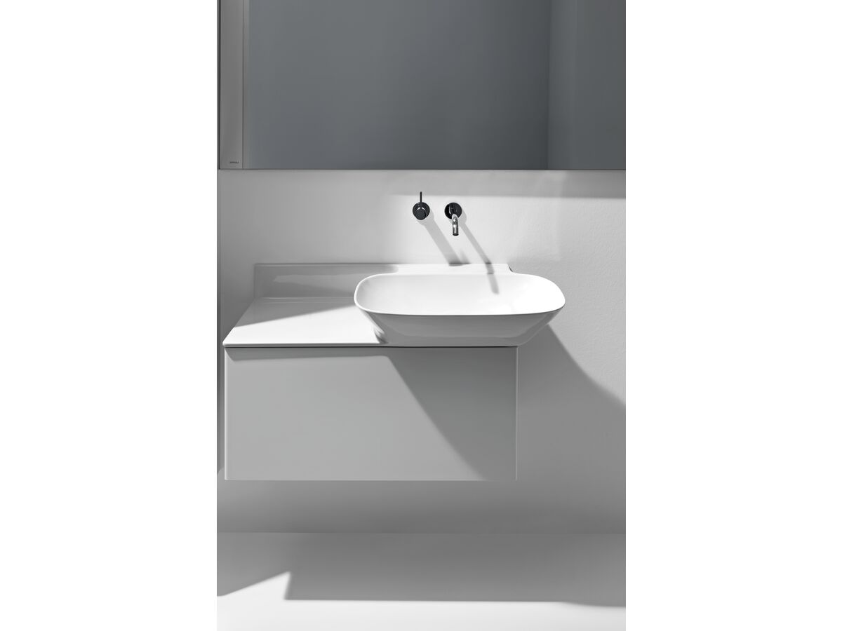 Reece LAUFEN Ino Wall Basin With Shelf Right Hand Bowl With Fixing Bolts & Overflow No Taphole 900mm White