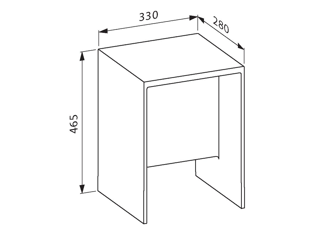 Reece LAUFEN Kartell 330mm X 280mm X 465mm Stool Fume