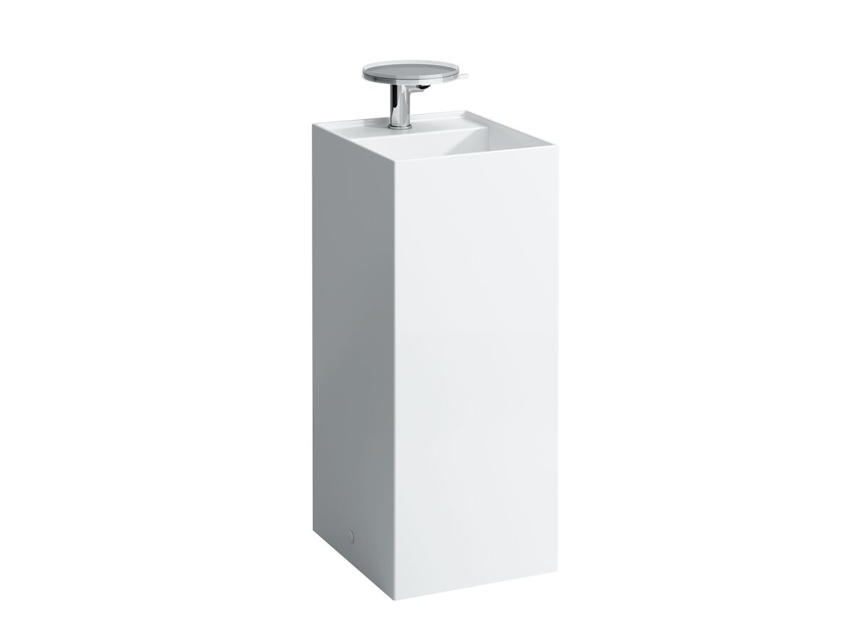 reece LAUFEN Kartell Freestanding Basin/Pedestal with Overflow 375 x 435 x 900mm 1 Taphole White