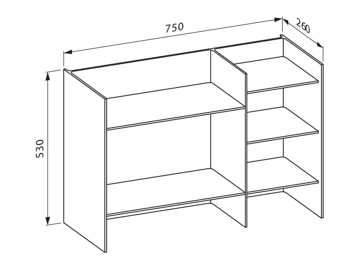 Reece LAUFEN Kartell Rack 750mm X 260mm X 530mm Green