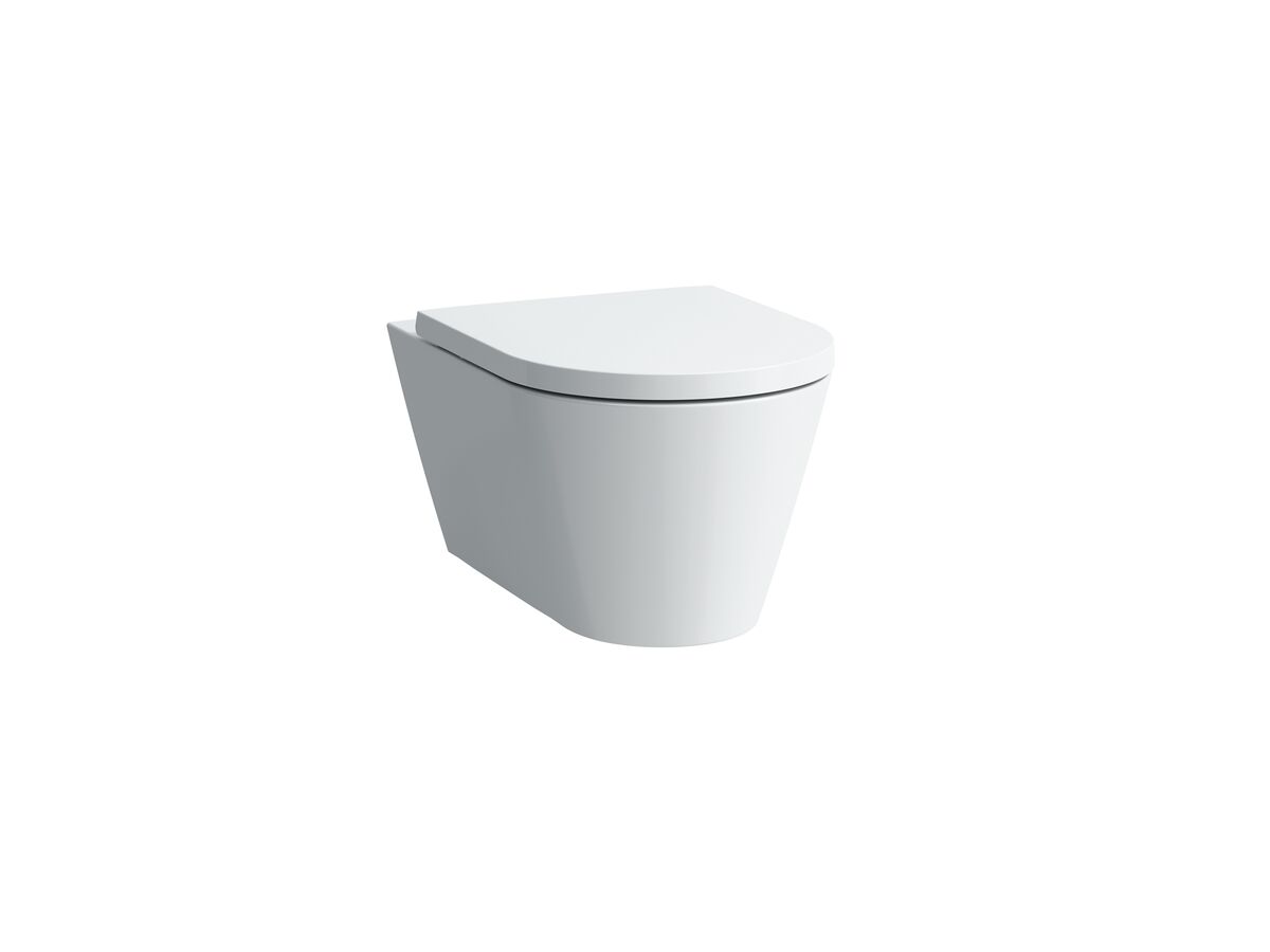 reece LAUFEN Kartell Rimless Wall Hung Pan and Soft Close Seat White (4 Star)