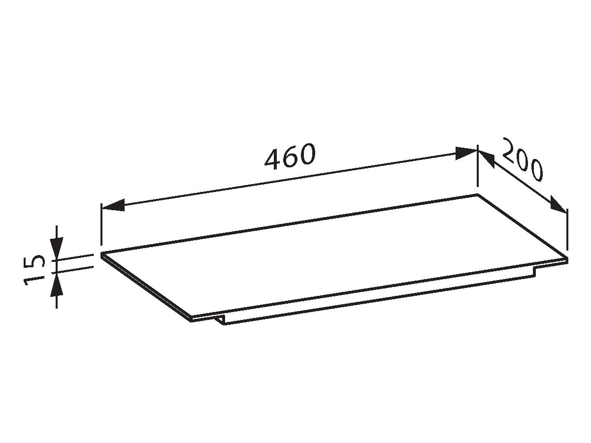 Reece LAUFEN Kartell Shelf For Basin 460mm X 200mm X 15mm Fume