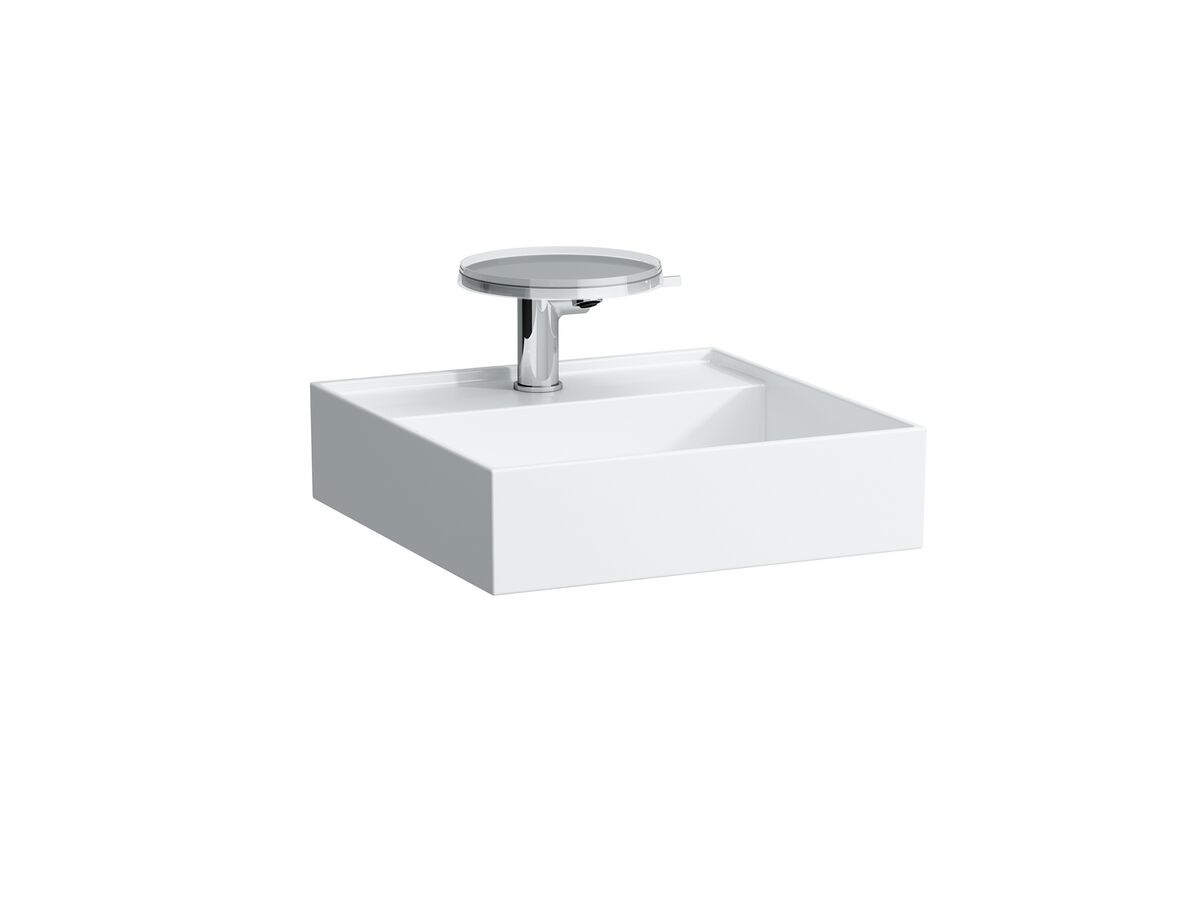 reece LAUFEN Kartell Small Washbasin with 1 Taphole No Overflow 460mm x 460mm White