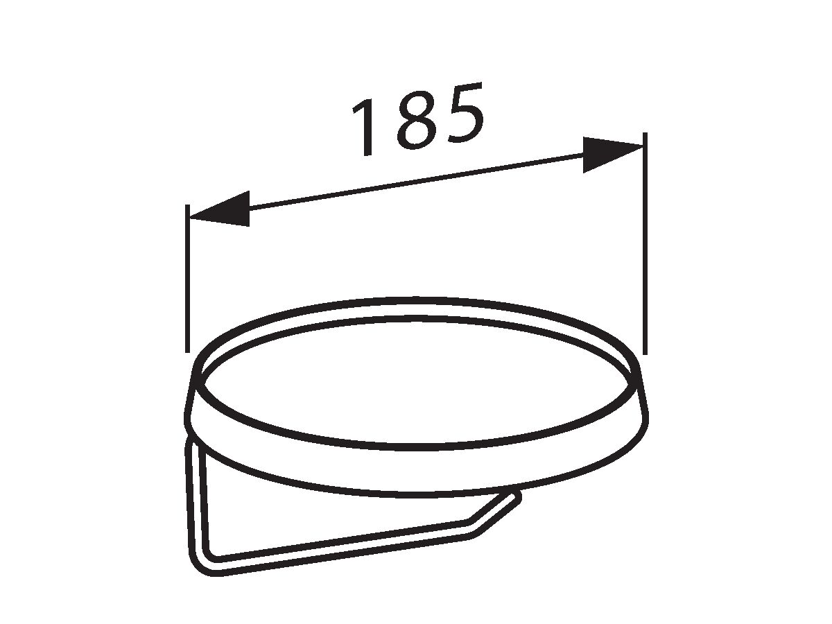 Reece LAUFEN Kartell Toilet Roll Holder Transparent / Chrome