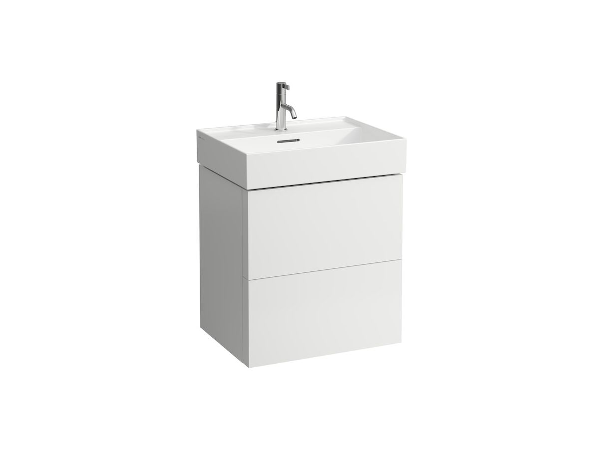 Reece LAUFEN Kartell Wall Basin 1 Tap Hole With Overflow 600x460 With Fixing Bolts White