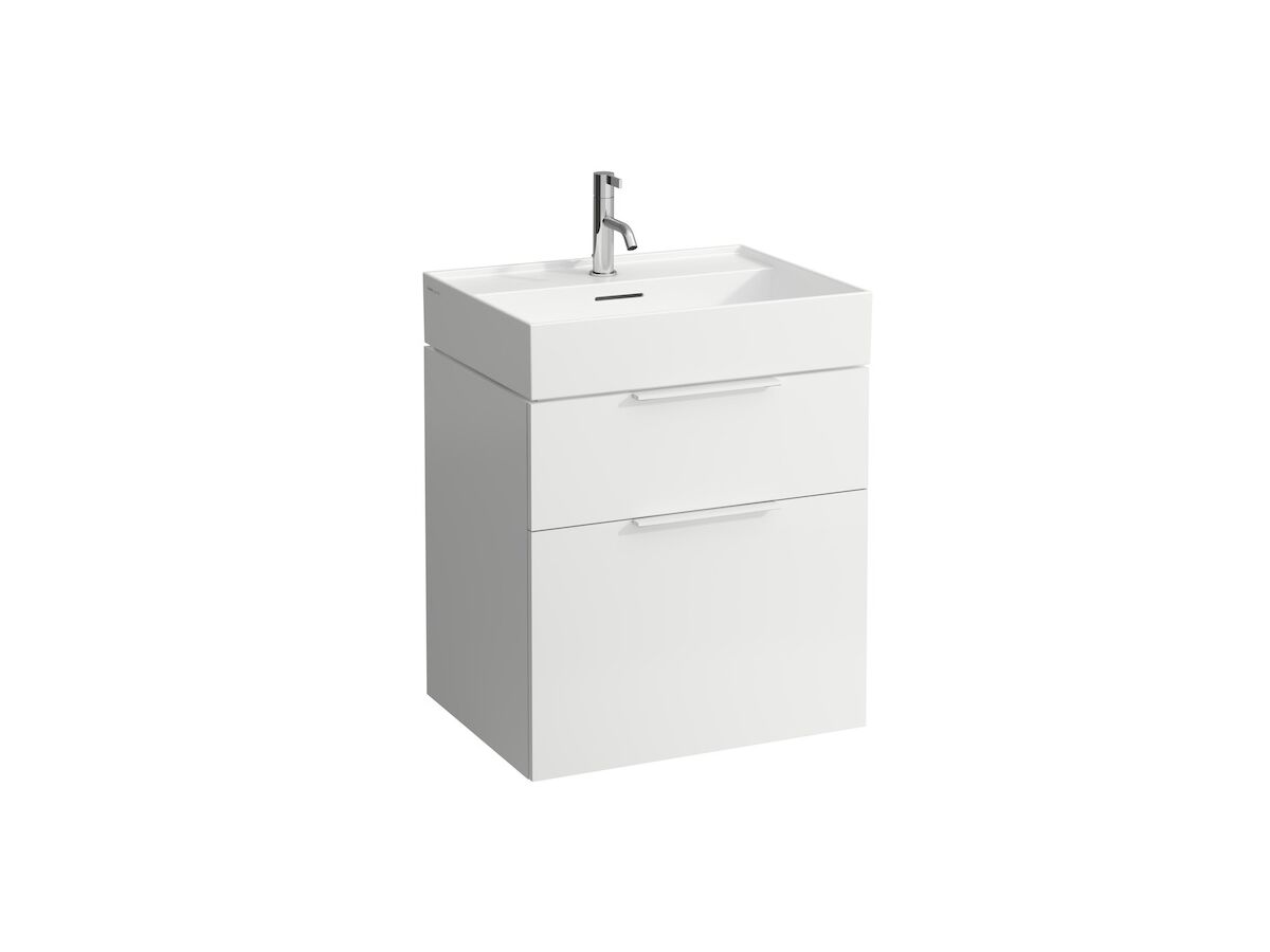 Reece LAUFEN Kartell Wall Basin 1 Tap Hole With Overflow 600x460 With Fixing Bolts White