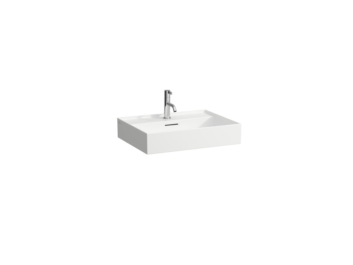 Reece LAUFEN Kartell Wall Basin Only 1 Tap Hole With Over Flow 600x460 White