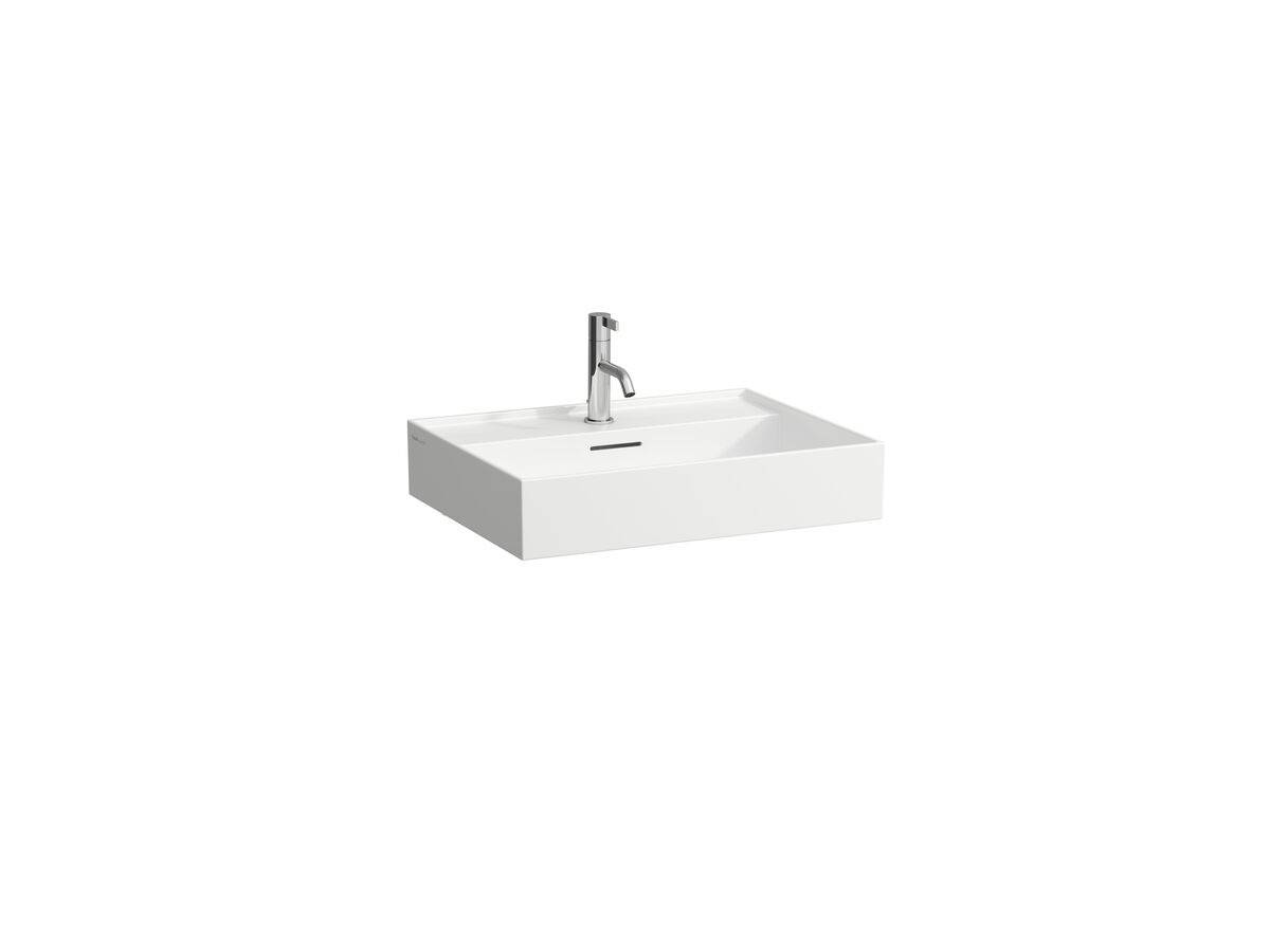 reece LAUFEN Kartell Wall Basin Only 1 Tap Hole with Over Flow 600x460 White