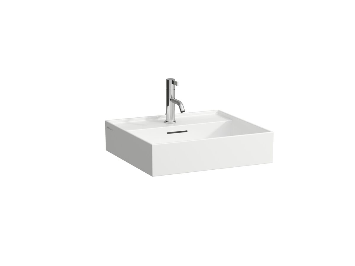 reece LAUFEN Kartell Wall Basin Only 1 Tap Hole with Over Flow 500x460 White