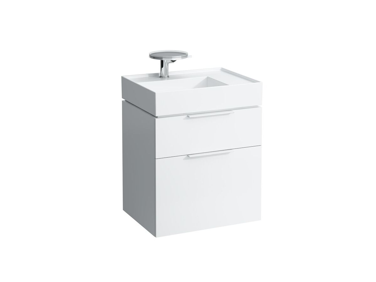 Reece LAUFEN Kartell Wall/Counter Basin Left Hand Basin 1 Taphole 600x460 With Fixing Bolts White