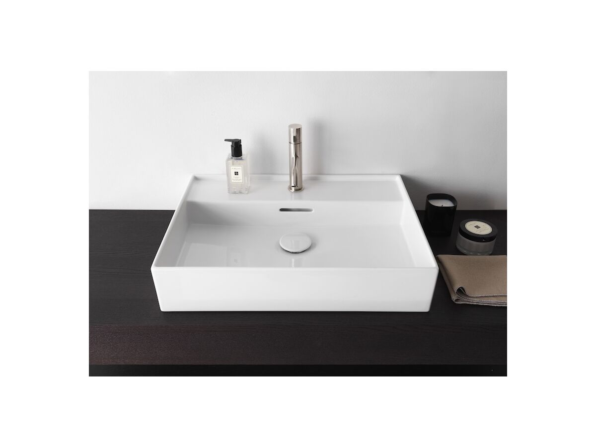 Reece LAUFEN Kartell Wall/Counter Basin Only 1 Tap Hole With Over Flow 500x460 White