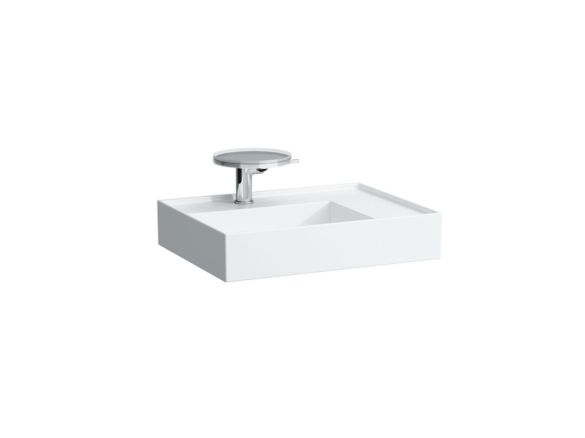 reece LAUFEN Kartell Wall/Counter Basin Only Left Hand Basin 1 Tap Hole 600x460 White