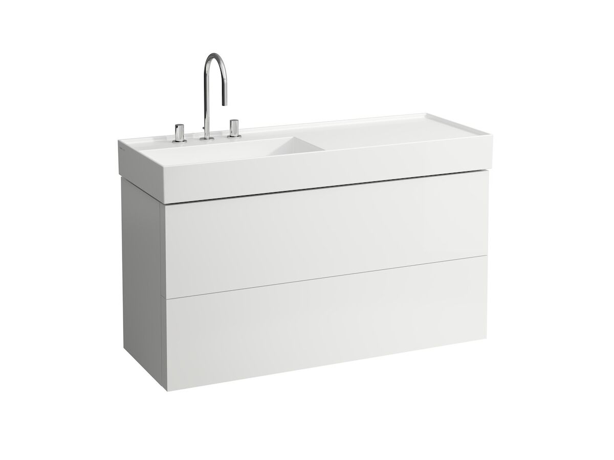 Reece LAUFEN Kartell Wall/Counter Left Hand Basin 1 Taphole 1200x460 With Fixing Bolts White